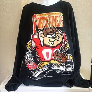 Vintage Taz San Francisco 49ers Long Sleeve Shirt XL